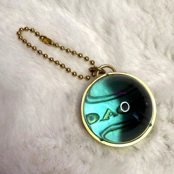 COACH Vintage Orb Sphere Blue Transparent Bag Charm Keychain Pendant - Picture 2 of 2